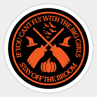 If you cant fly with the big girls stay off the broom Sticker